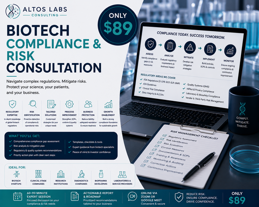 Biotech Compliance & Risk Consultation